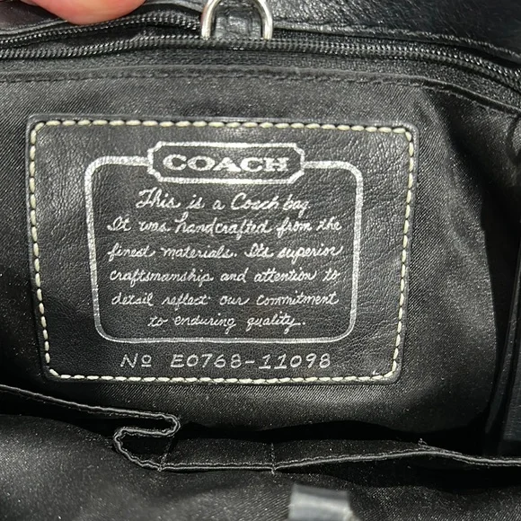 Coach Elegant Black and Silver Tote Bag - Picture 3 of 3